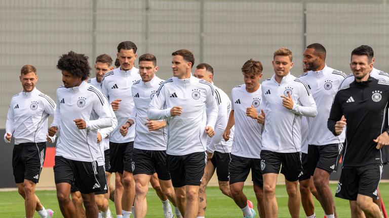 Die Männer der deutschen Nationalmannschaft während des Abschlusstrainings