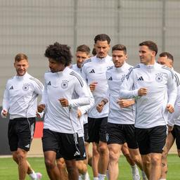 Die Männer der deutschen Nationalmannschaft während des Abschlusstrainings