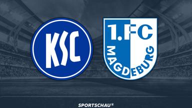 Logo Karlsruher SC gegen 1. FC Magdeburg