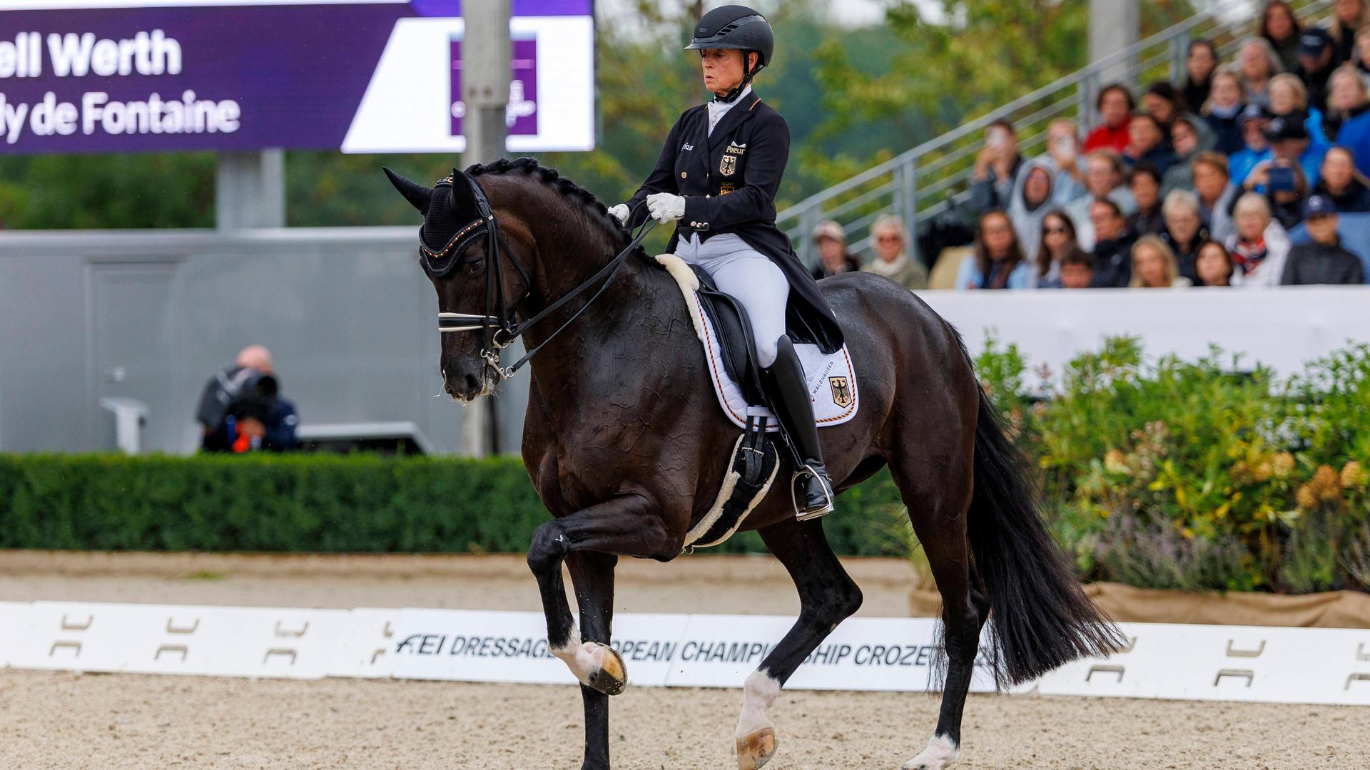 Isabell Werth bei der Dressur-EM in Crozet  | IMAGO/Stefan Lafrentz