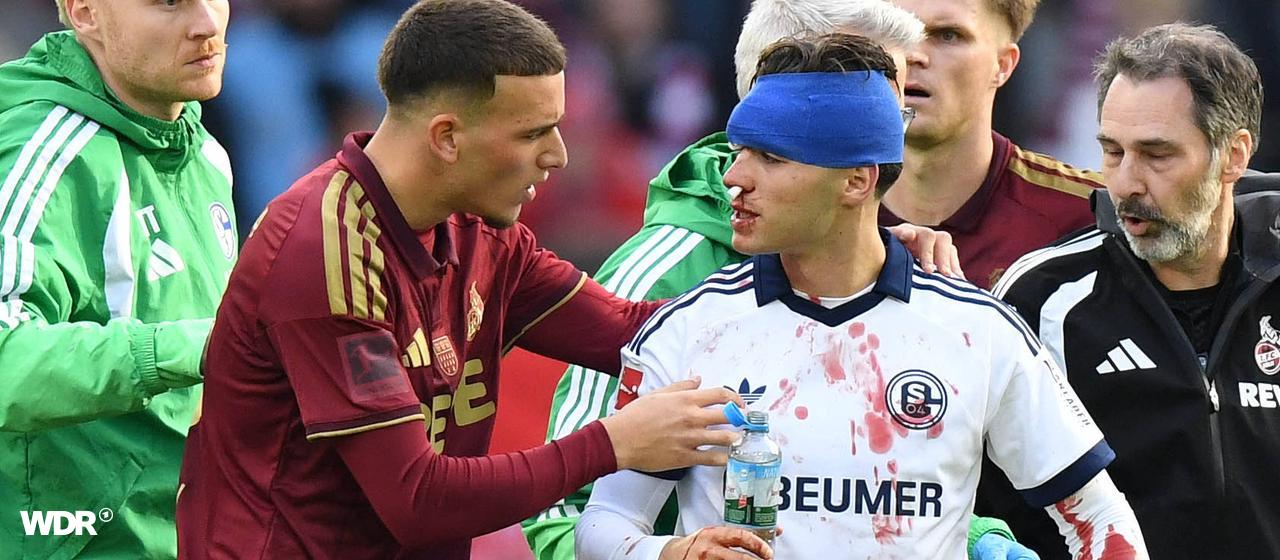 Said El Mala (l.) spricht mit dem gezeichneten Soufiane El Faouzi