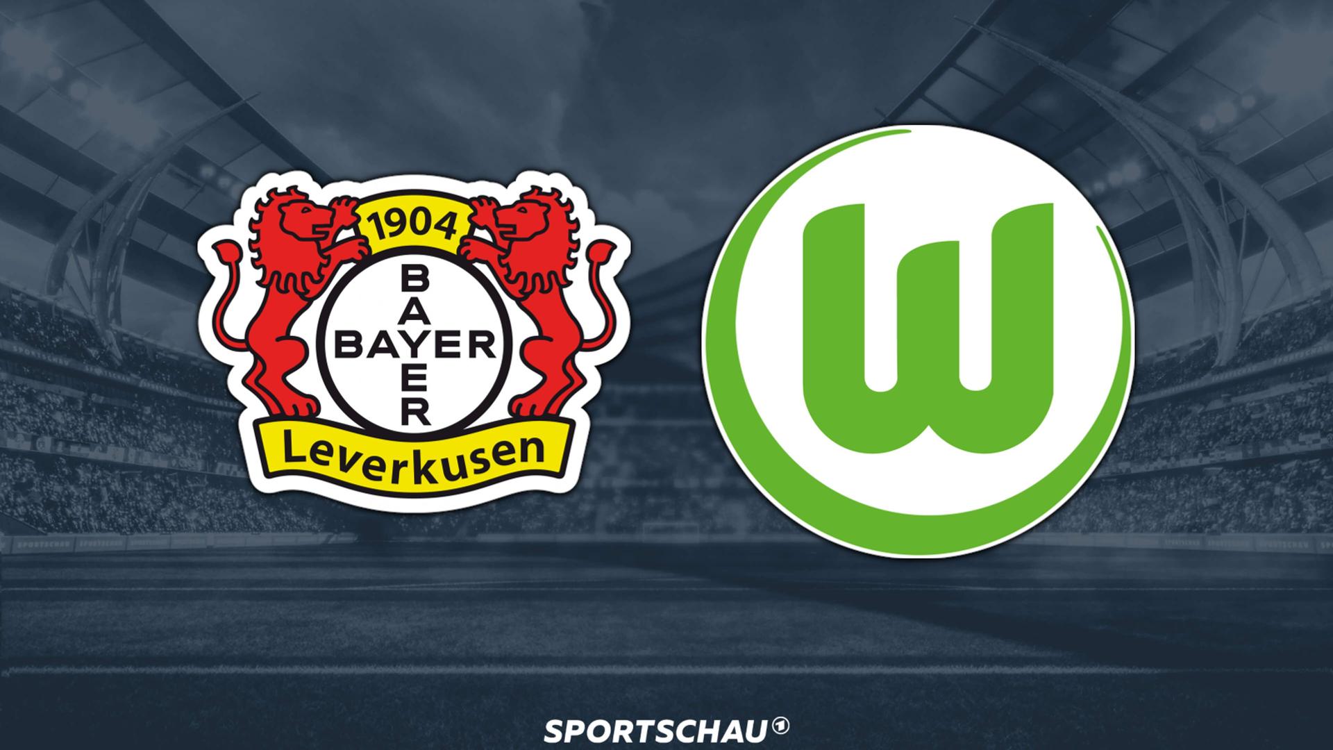Logo Bayer Leverkusen contra VfL Wolfsburg