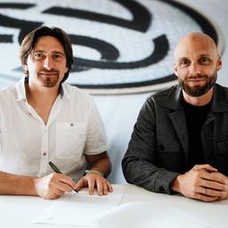 Der neue SV Elversberg-Trainer Vincent Wagner und Sportdirektor Ole Book