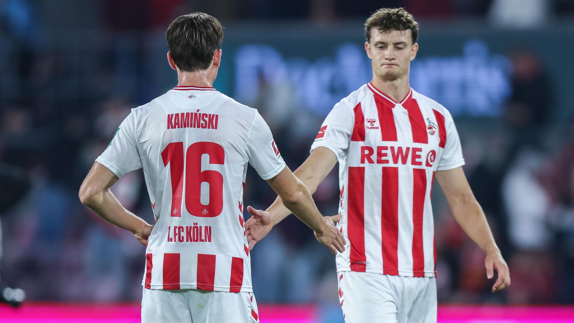 Eric Martel (r.) klatscht mit Jakub Kaminski ab | ddp/Revierfoto