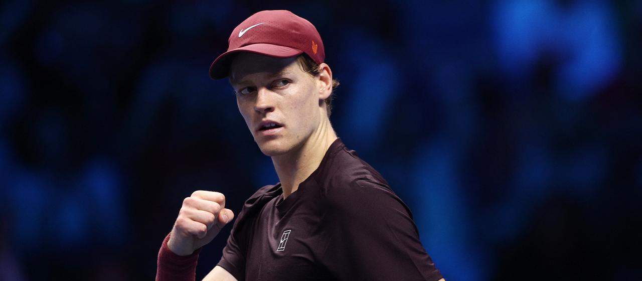 Jannik Sinner mit geballter Faust bei den ATP Finals in Turin