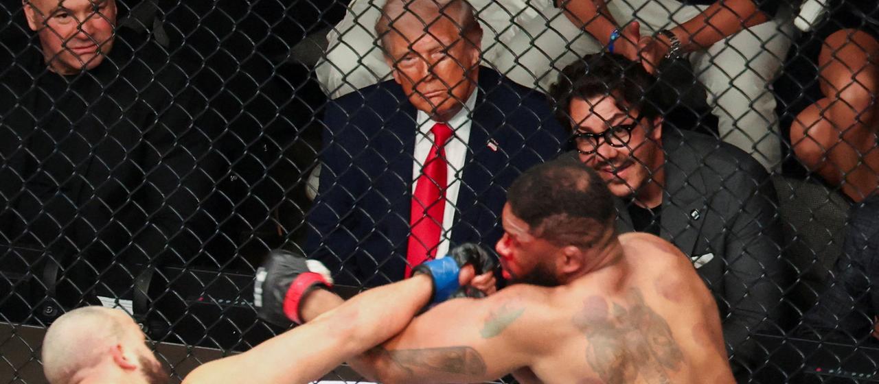 Donald Trump bei einem MMA-Kampf