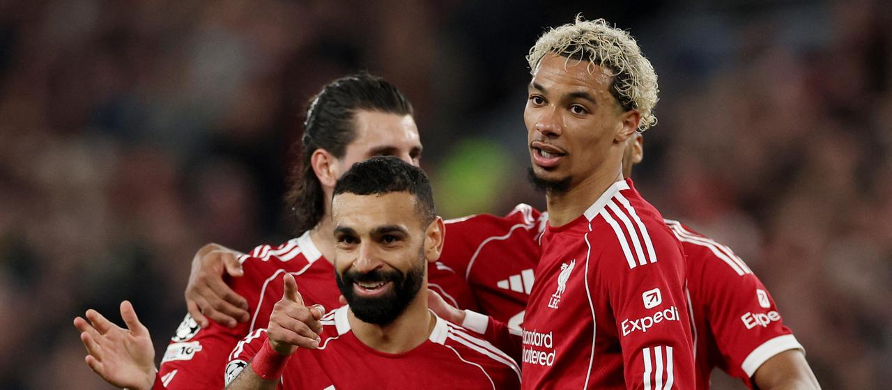 Liverpools Mohamed Salah bejubelt seinen Treffer