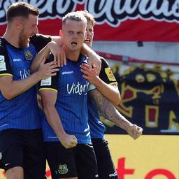 FCS-Torjubel bei Kühlwetter, Pick und Gleiber (von l. n. r.)