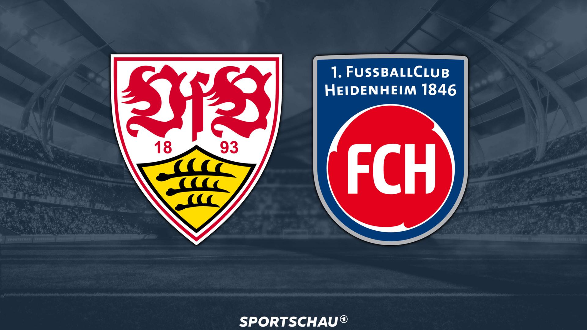 Logo VfB Stuttgart gegen 1. FC Heidenheim 1846 | ARD