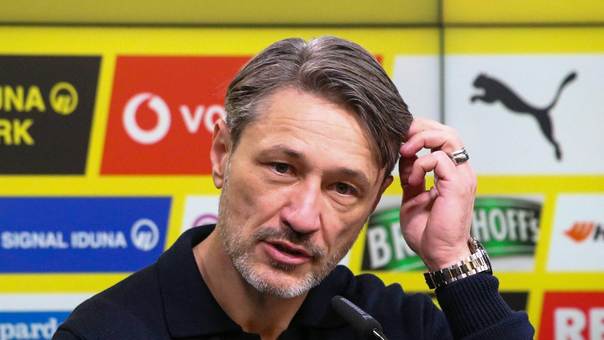 Niko Kovac auf der Pressekonferenz von Borussia Dortmund | IMAGO/Ayman Alahmed
