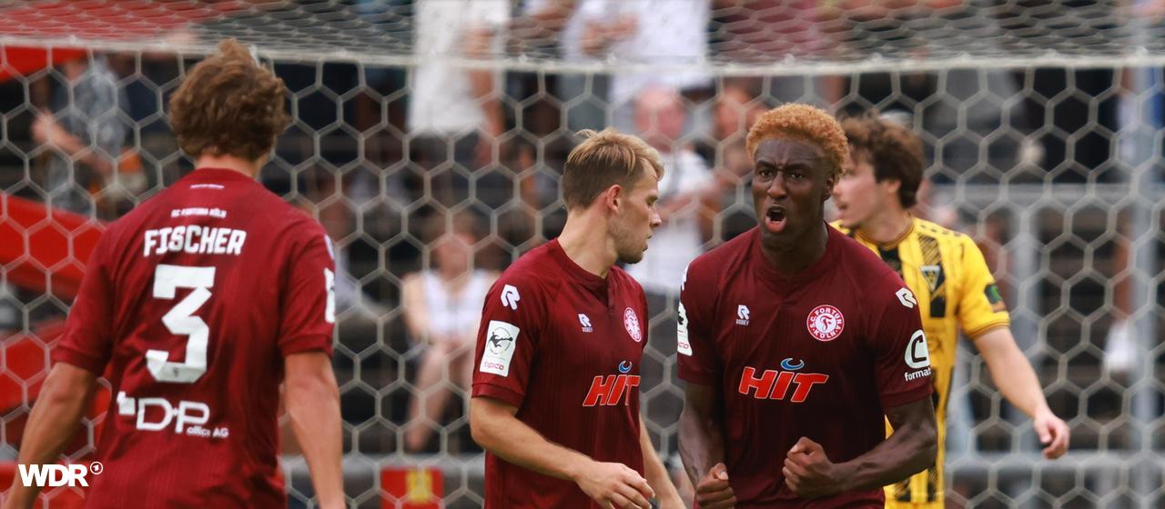 Torjubel 1-1 durch Romeo Aigbekaen
