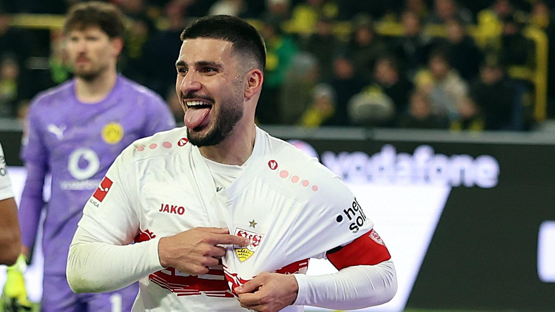 Deniz Undav vom VfB Stuttgart trifft gegen Dortmund dreifach.  | IMAGO, IMAGO / Jan Huebner