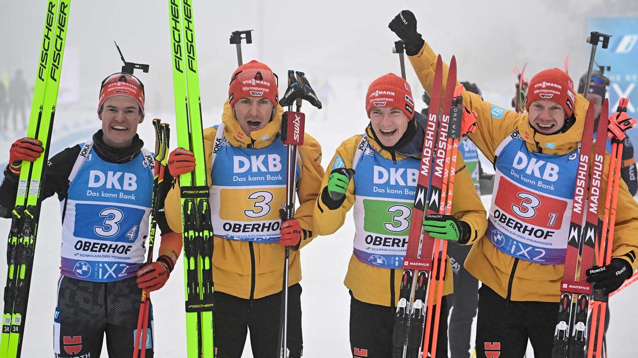 BiathlonWeltcup MännerStaffel sichert sich Platz zwei sportschau.de