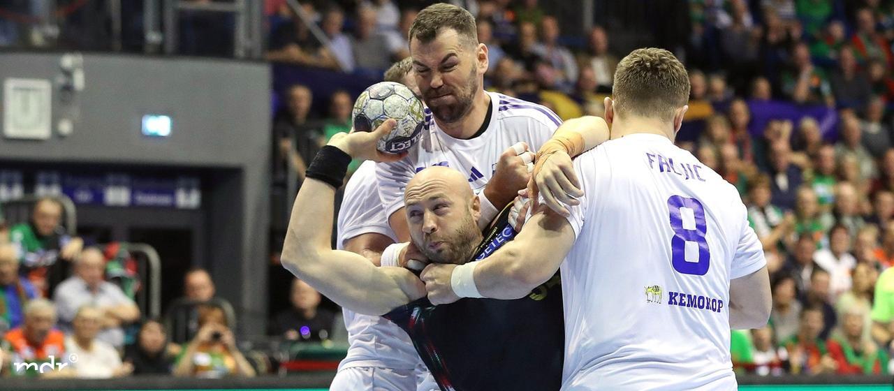 Handballspiel Magdeburg - Zagreb