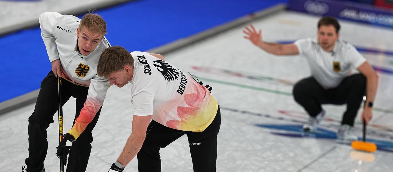 Die deutschen Curler in Aktion