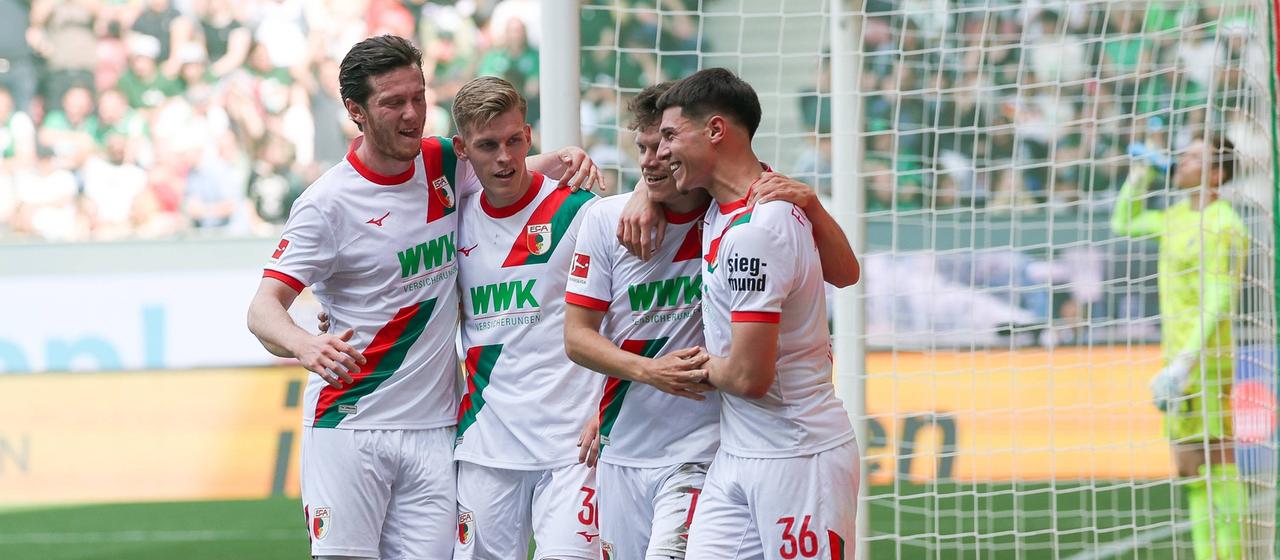 Augsburger Jubel beim Sieg gegen Mönchengladbach