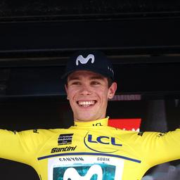 Ivan Romeo Abad jubelt über seinen Etappensieg