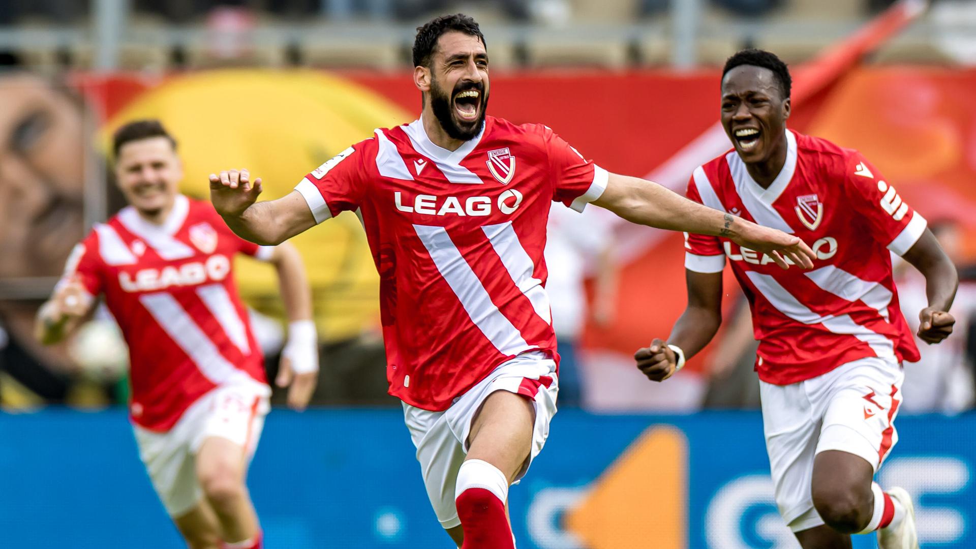 3. Liga: Energie Cottbus schlägt Wiesbaden und ist dem Aufstieg ganz nah