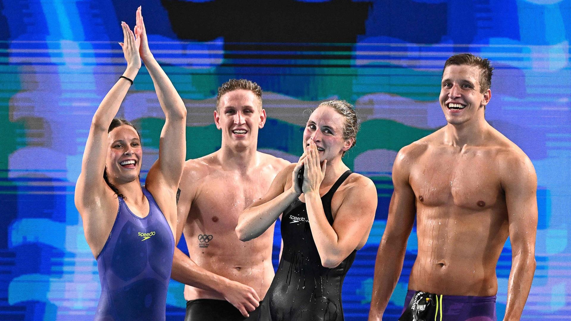 Deutsche Freistil-Mixed-Staffel gewinnt EM-Silber