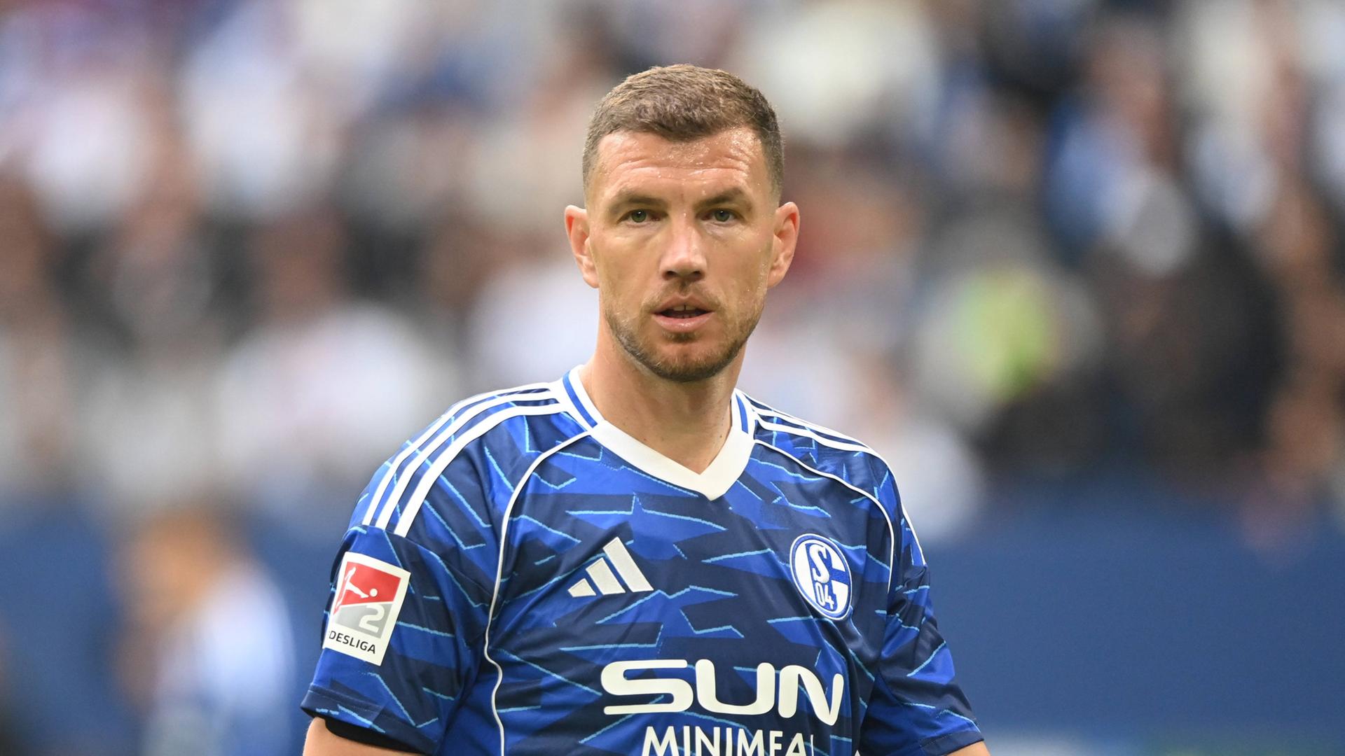 Edin Dzeko im Trikot des FC Schalke 04 | IMAGO / Sven Simon