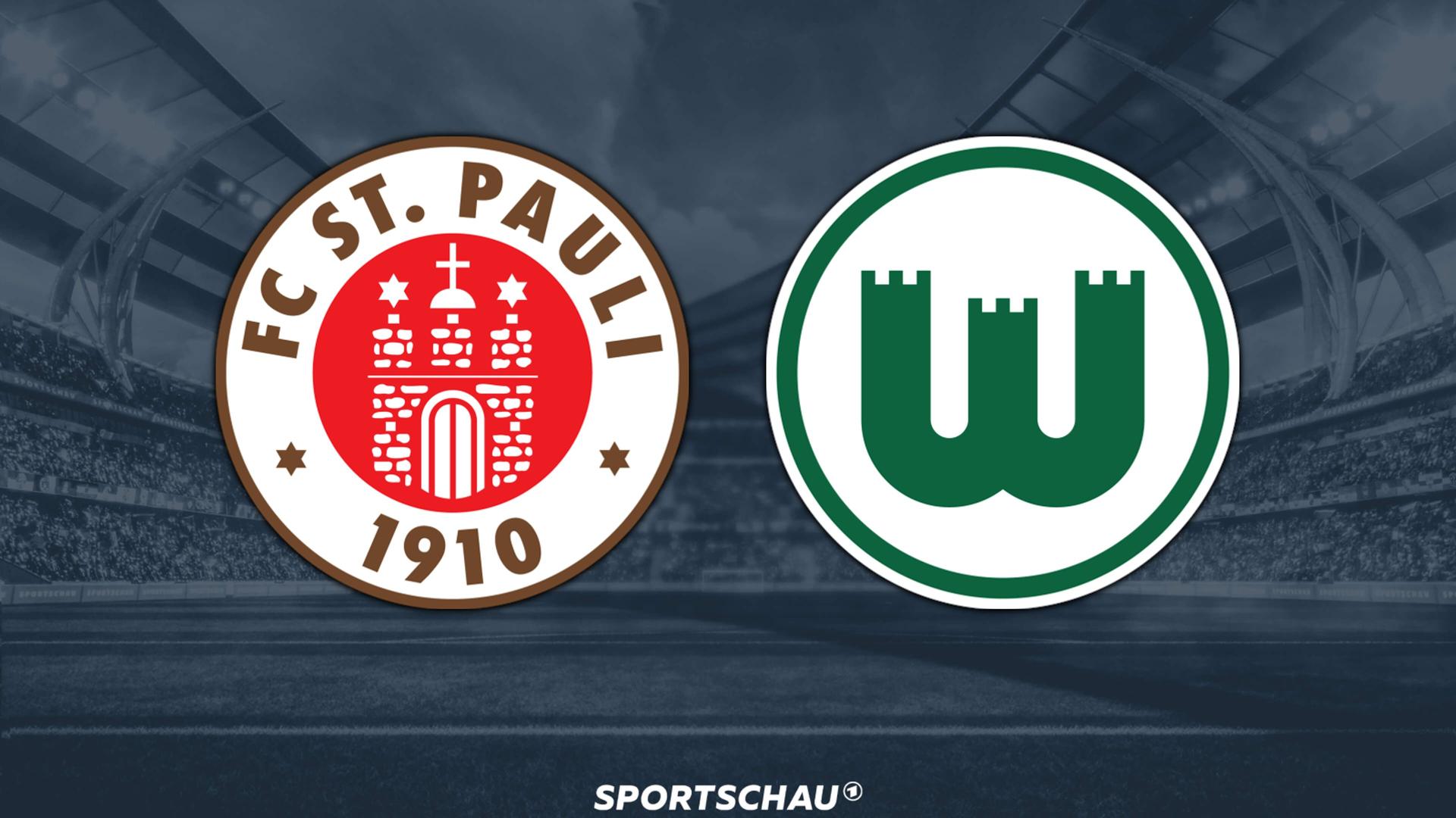 Logo FC St. Pauli gegen VfL Wolfsburg | ARD