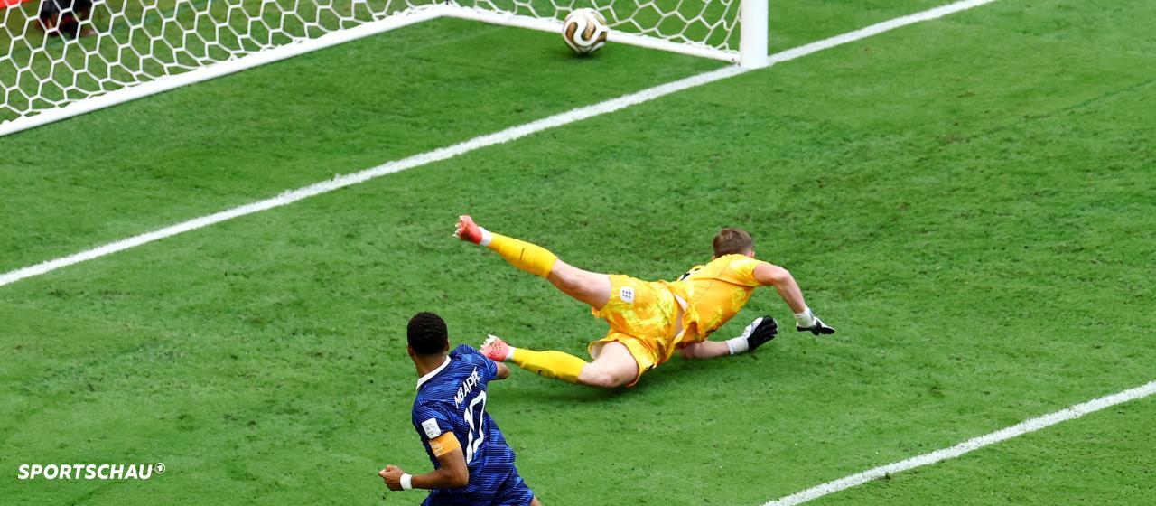 Kylian Mbappé bei seinem Tor zum 1:4