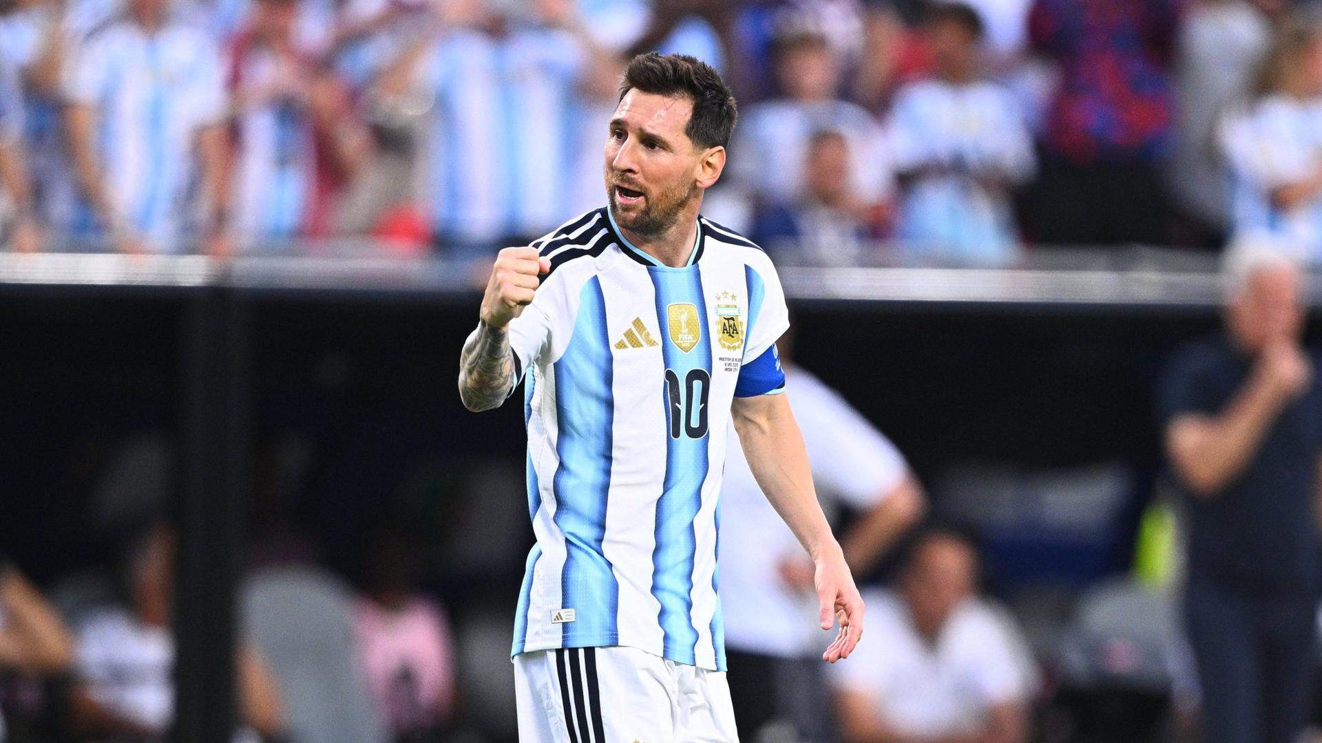 Lionel Messi fokussiert vor dem Endspiel