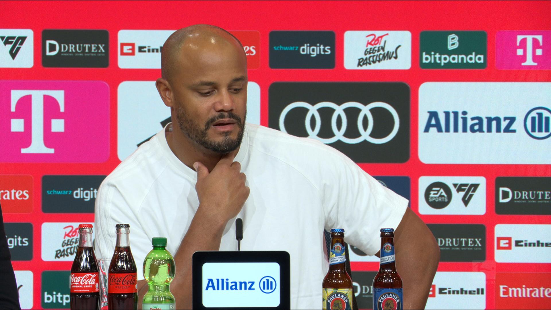 Vincent Kompany auf der Pressekonferenz nach dem Spiel gegen St. Pauli | sportschau
