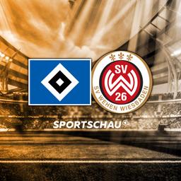 Logo Hamburger SV gegen SV Wehen Wiesbaden