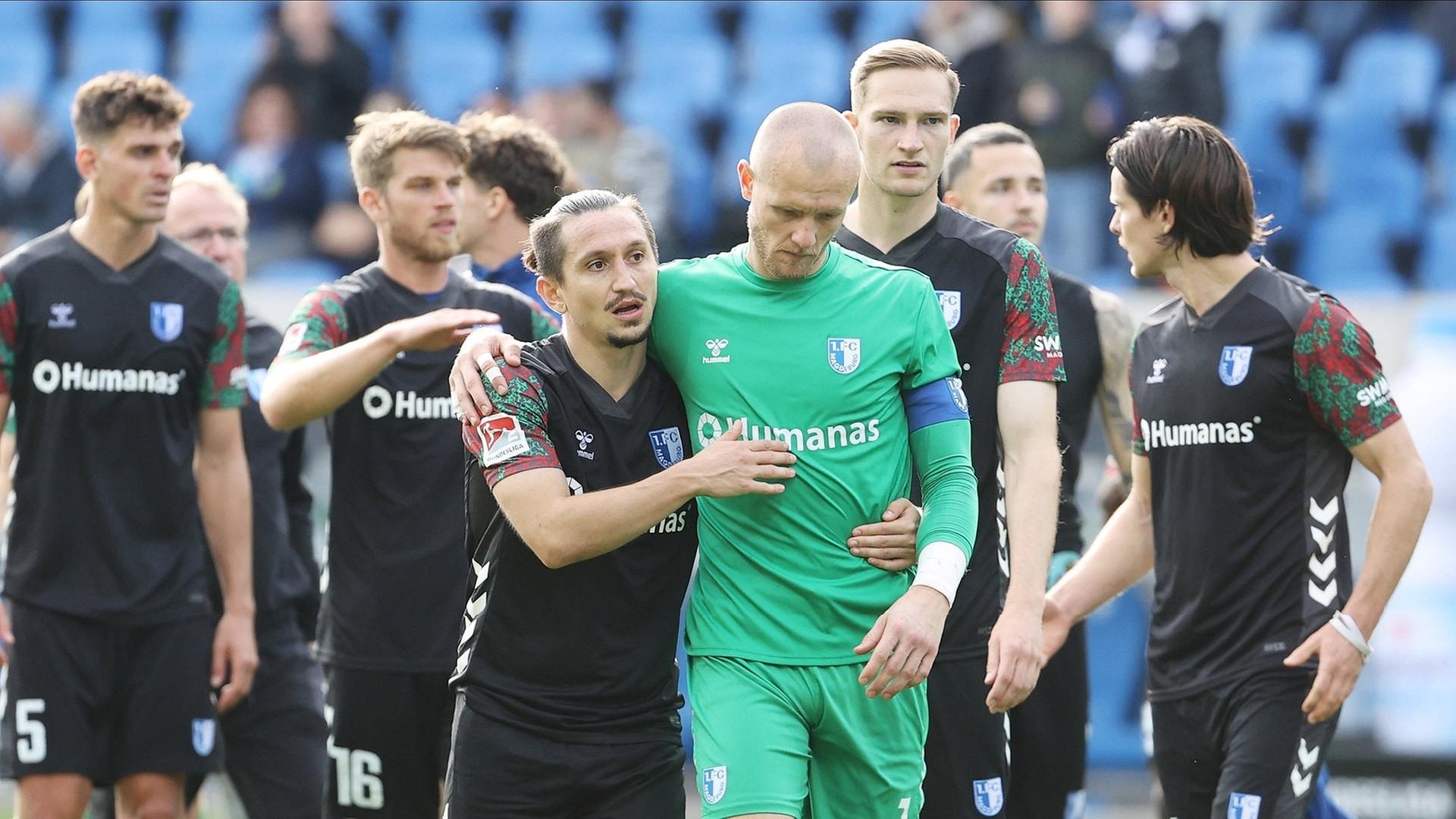 Magdeburg Torwart Dominik Reimann nachdenklich