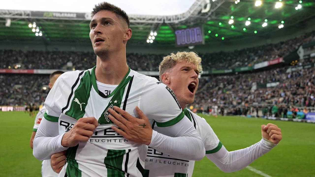 Gladbach bejubelt den späten Siegtreffer | IMAGO/Ulrich Hufnagel