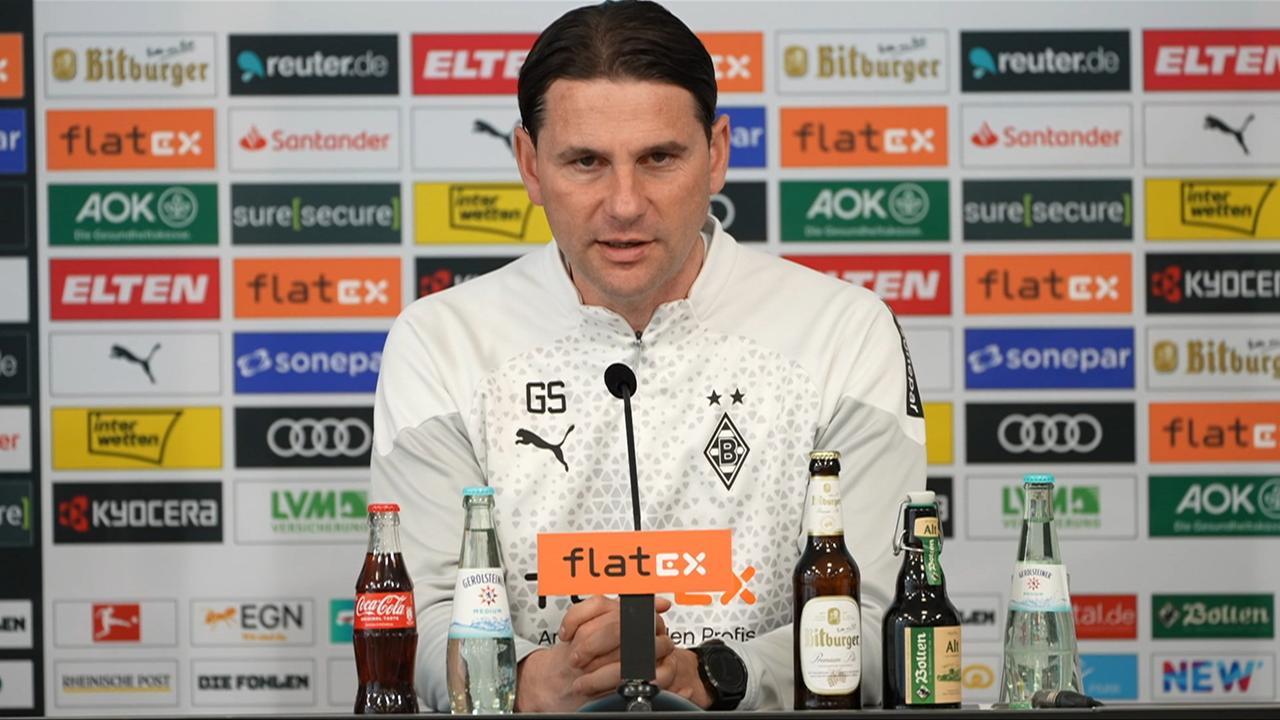 Gerardo Seoane auf der Pressekonferenz vor dem Derby gegen Köln | sportschau