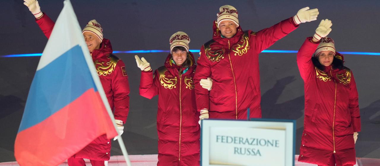 Die russische Delegation bei den Paralympics