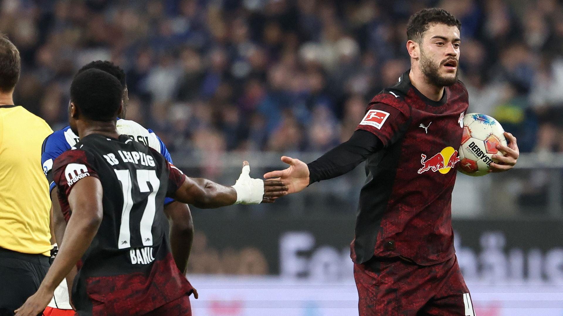 Romulo feiert sein Tor fÃ¼r RB Leipzig | IBRAHIM OT/AFP