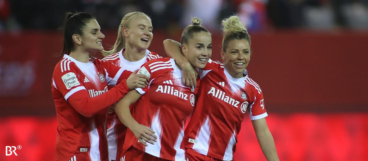 Gefeiert: Giulia Gwinn (2. von links)