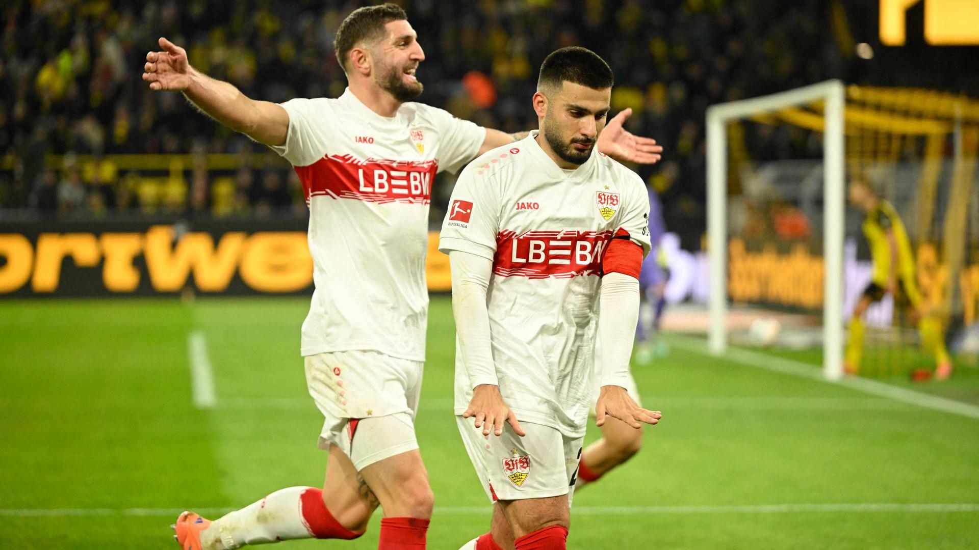 Deniz Undav (r.) bejubelt seinen Dreierpack | AFP/INA FASSBENDER