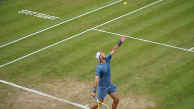 Jan-Lennard Struff 2024 beim ATP-Turnier in Stuttgart.