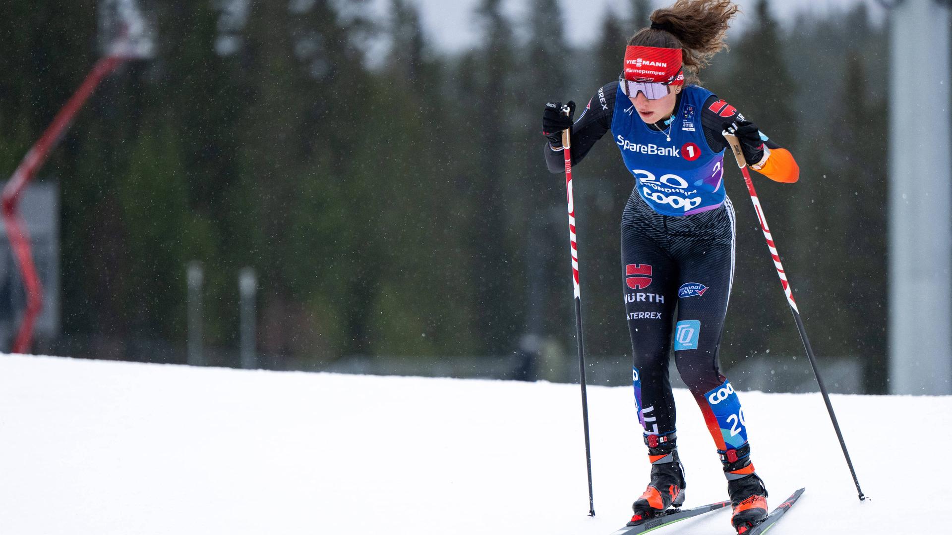 Die deutsche Kombiniererin Nathalie Armbruster | IMAGO/Eibner