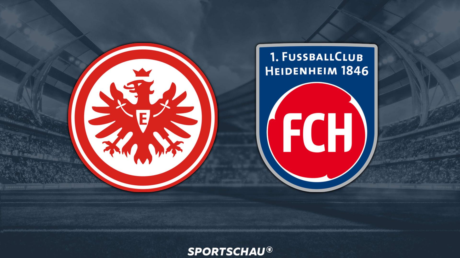 Logo Eintracht Frankfurt gegen 1. FC Heidenheim 1846 | ARD