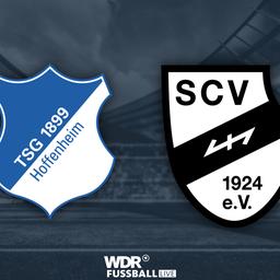 Grafik mit den Logos der Vereine TSG Hoffenheim und SC Verl