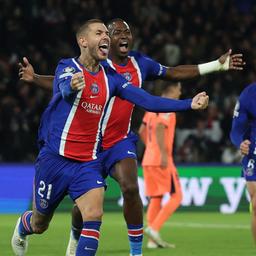 Lucas Hernandez und seine Teamkollegen jubeln nach einem Treffer gegen Barcelona