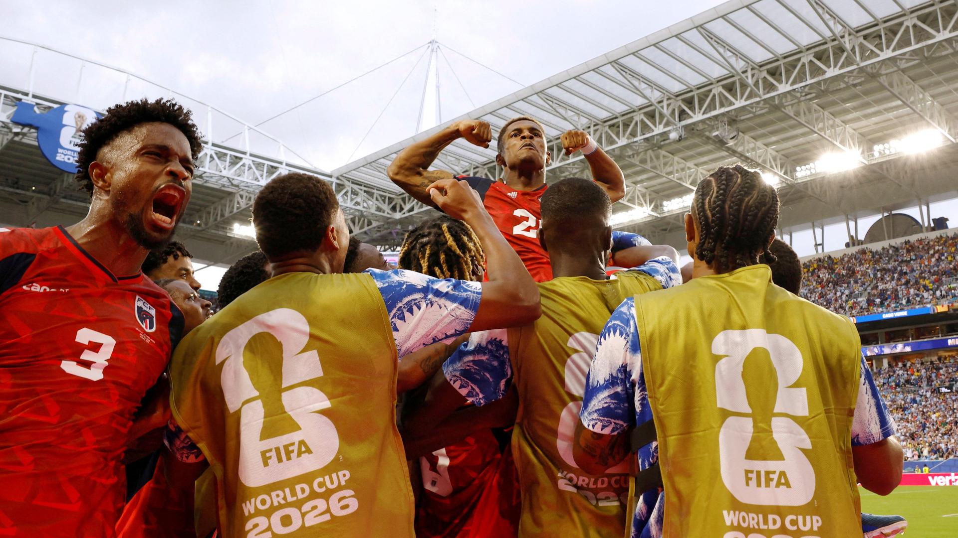 Kap Verde feiert das 2:2  | REUTERS/Marco Bello