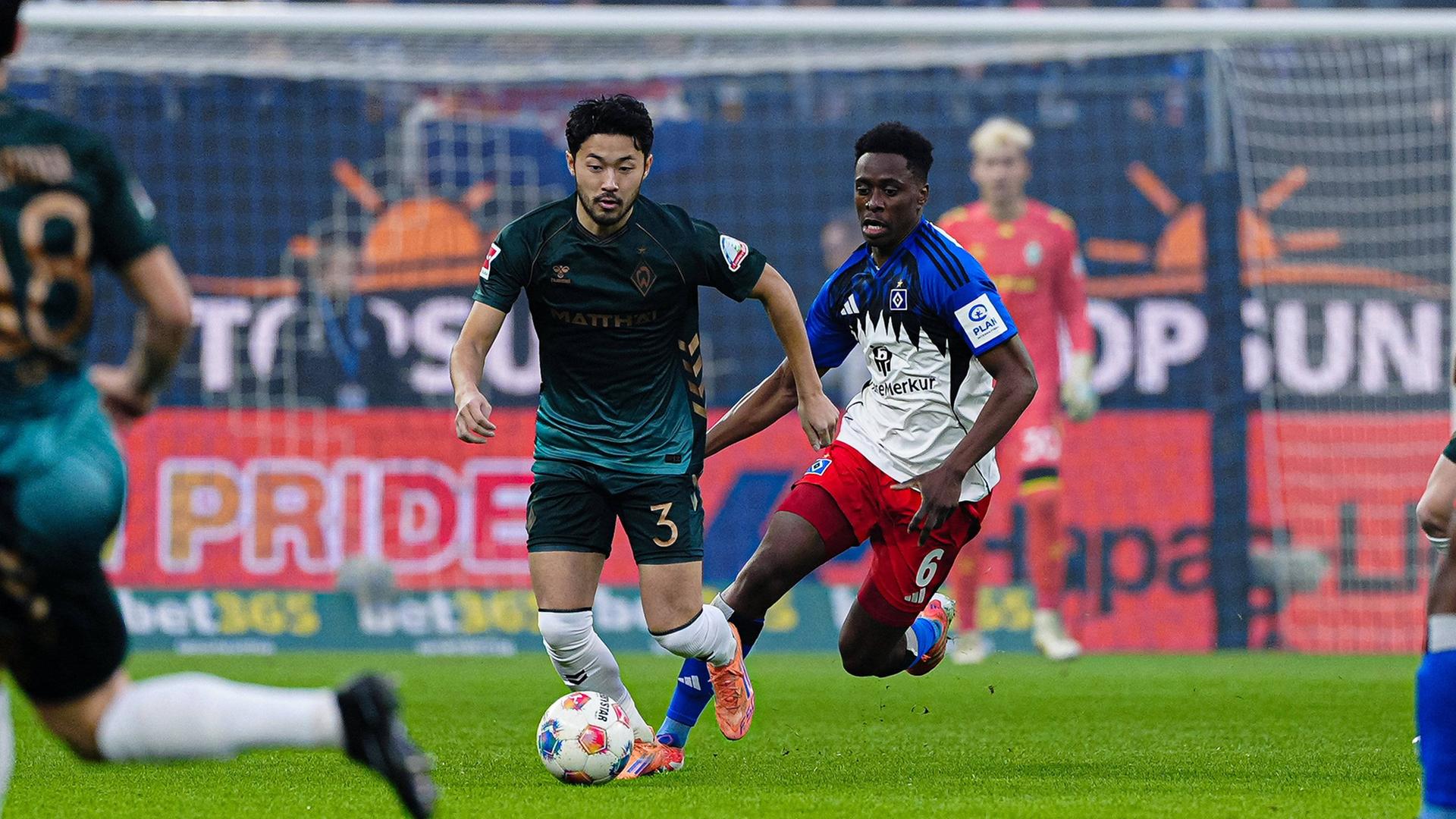 Spielszene der Partie zwischen dem Hamburger SV und Werder Bremen | IMAGO/Eibner