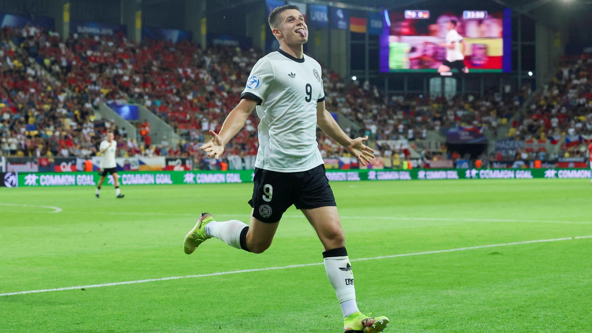 Nicolo Tresoldi jubelt bei der U21-EM gegen Tschechien | IMAGO/DeFodi Images