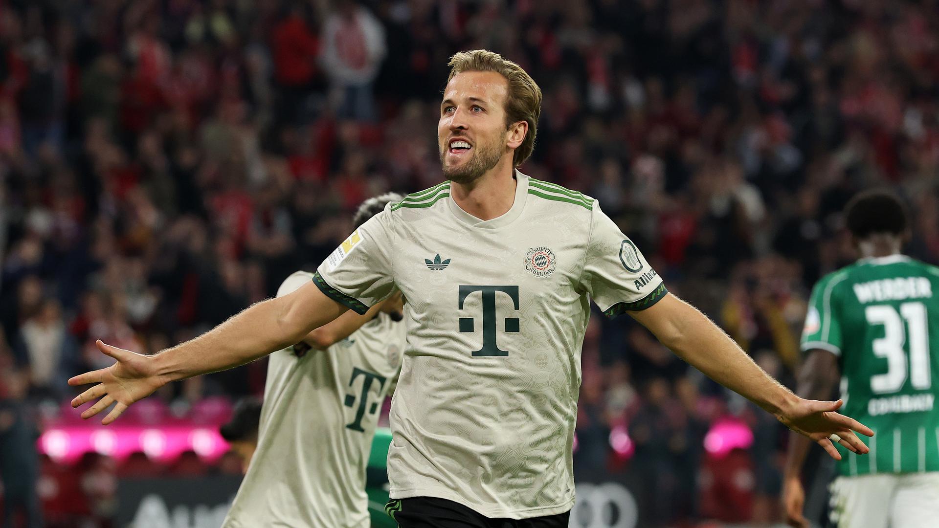 Traf auch gegen Bremen: Bayern Münchens Harry Kane | Alexander Hassenstein/Getty Images