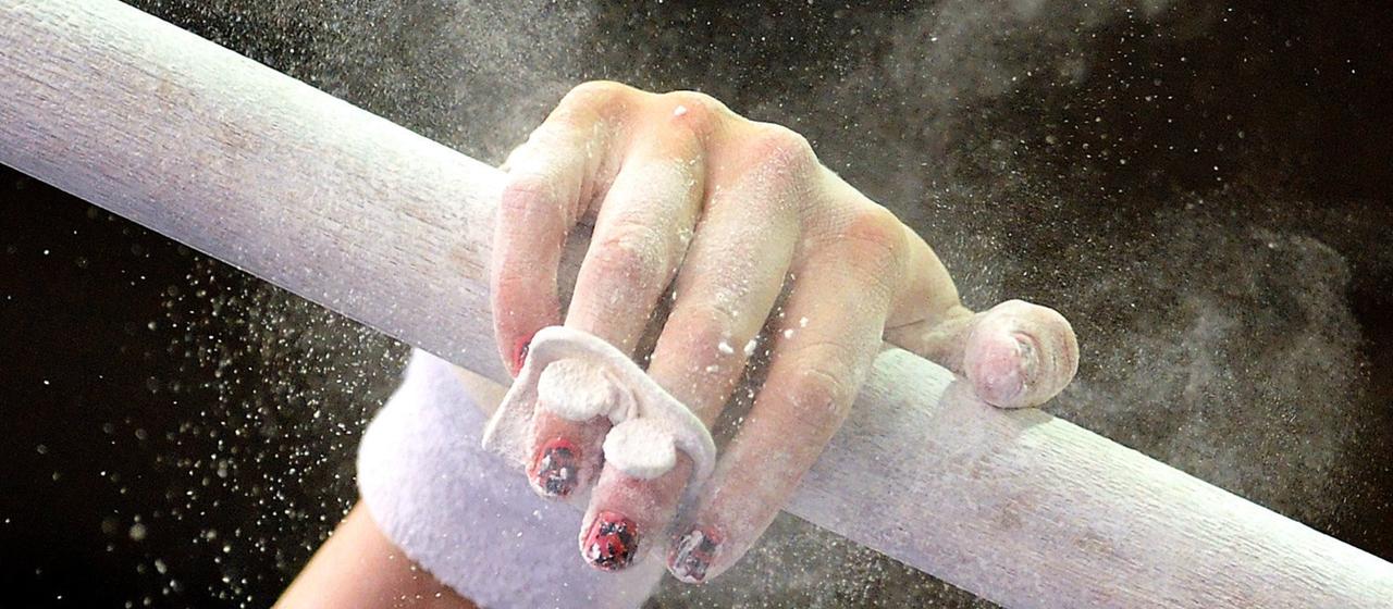 Hand an Barrenstange
