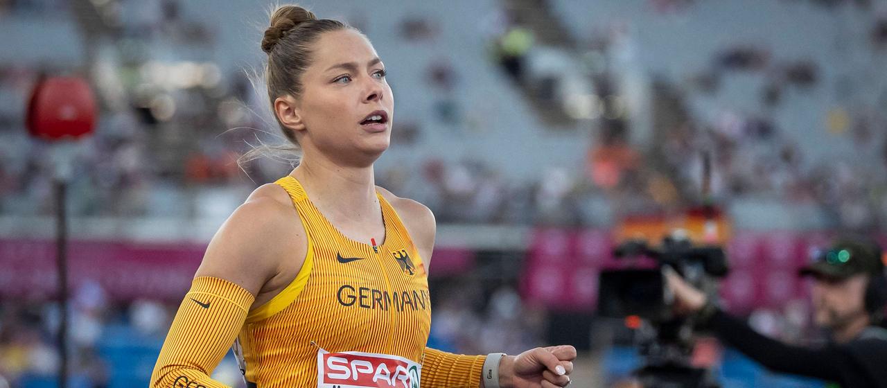 Sprinterin Gina Lückenkemper bei der Leichtathletik-EM in Birmingham.