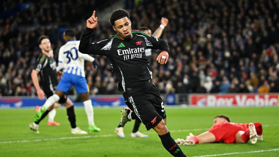 Arsenals Ethan Nwaneri bejubelt seinen Treffer