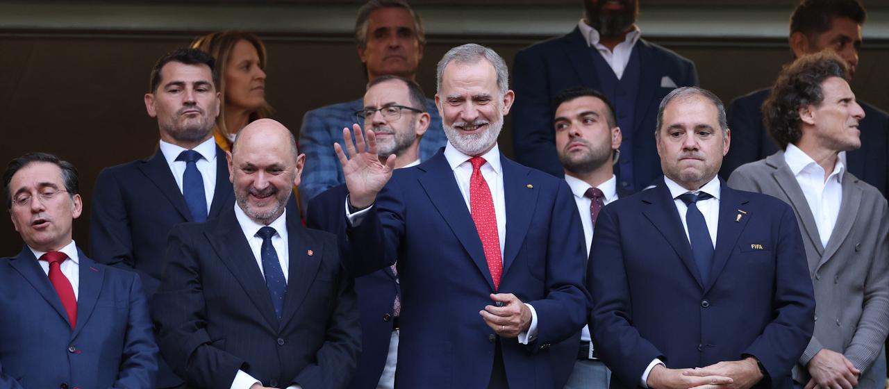 Der spanische König, Felipe VI. im Stadion