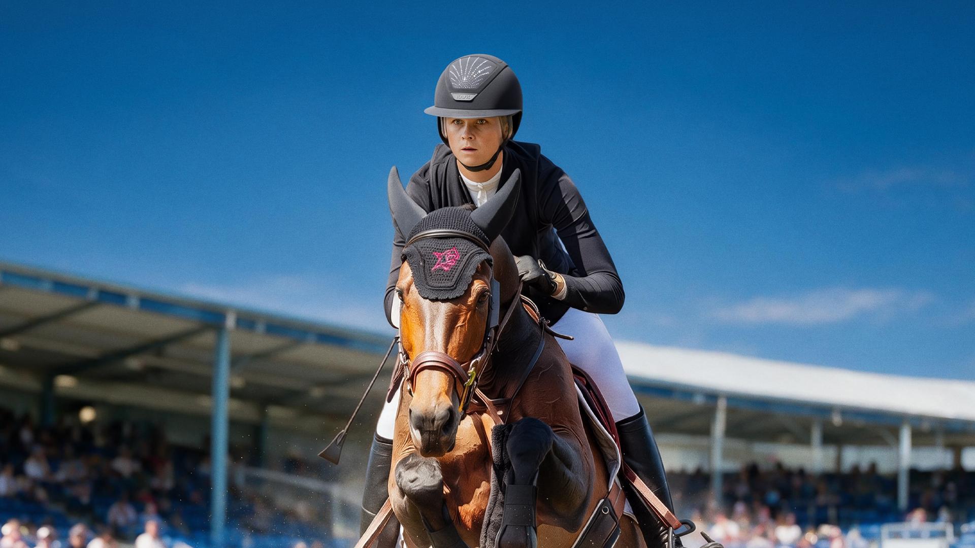 RIDE – Reitsport zwischen Wettkampf, Glamour und Tierwohl. Die neue Doku-Serie - jetzt streamen in der ARD Mediathek. | hr/DPA Picture Alliance/Hintergrund mit KI generiert